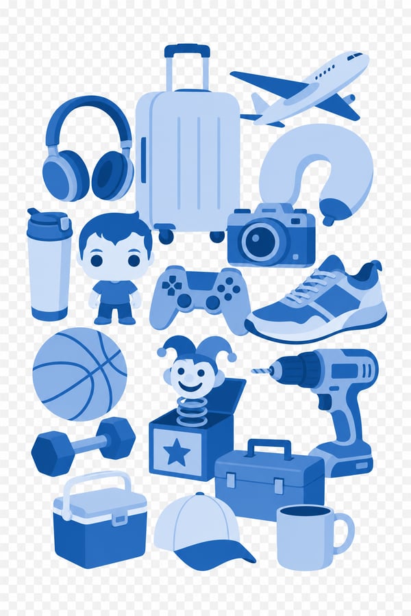 Soft Blue Online Purchases Collection